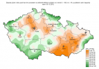 Mapa oblastí postižených suchem